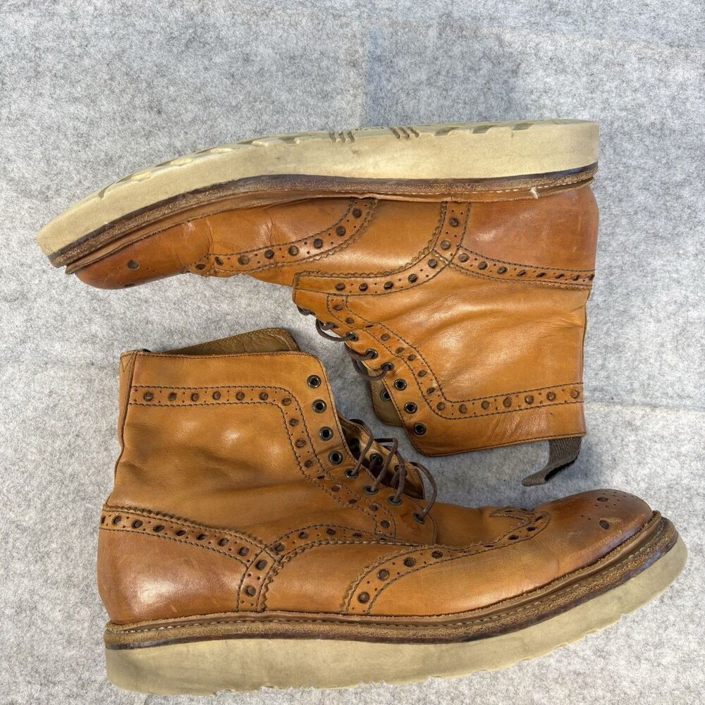 5068 02V - Mens UK 9.5 G US 10.5 Grenson Soft Leather Lace Up Boots Lightweight